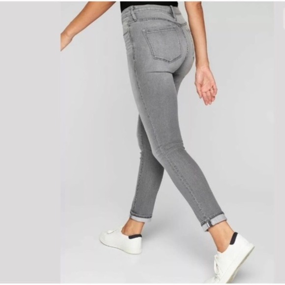 Athleta Sculptek Skinny Jeans Size 0 Grey Stretch Denim Comfortable Casual Comfy - Picture 4 of 16
